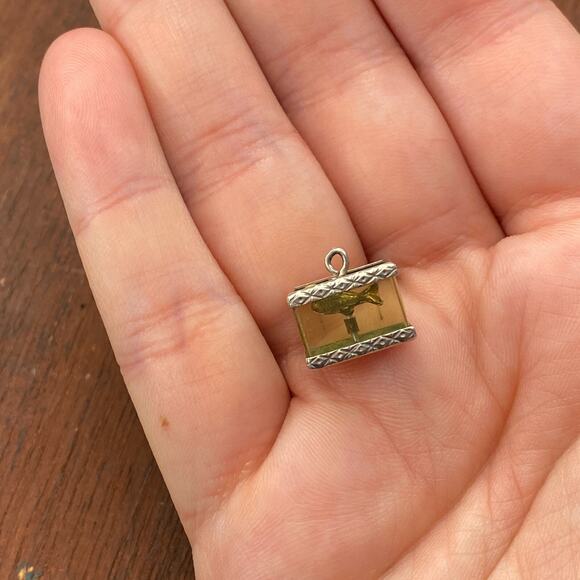 Vintage Wells 925 Sterling Silver Aquarium Fish Tank Pendant Bracelet Charm - Picture 2 of 7